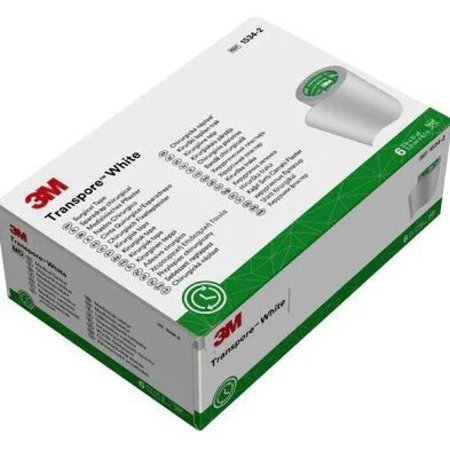 3M Medical Tape Transpore 2 x 10 yds White, 6Box 1534-2